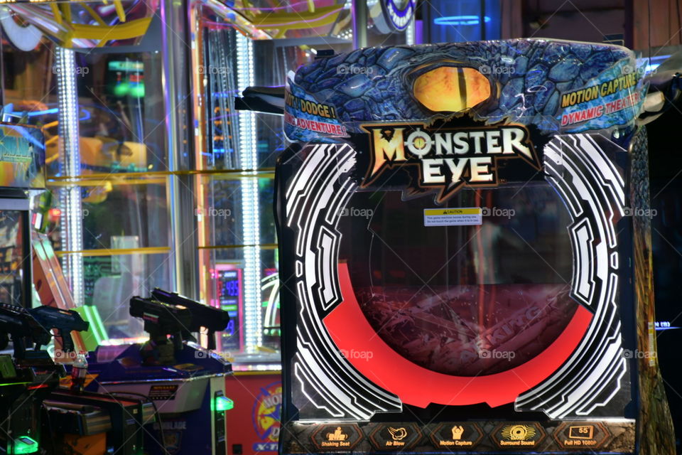 Arcade monster eye