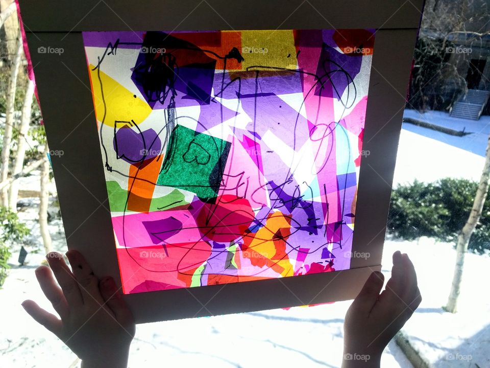 child's colorful light play