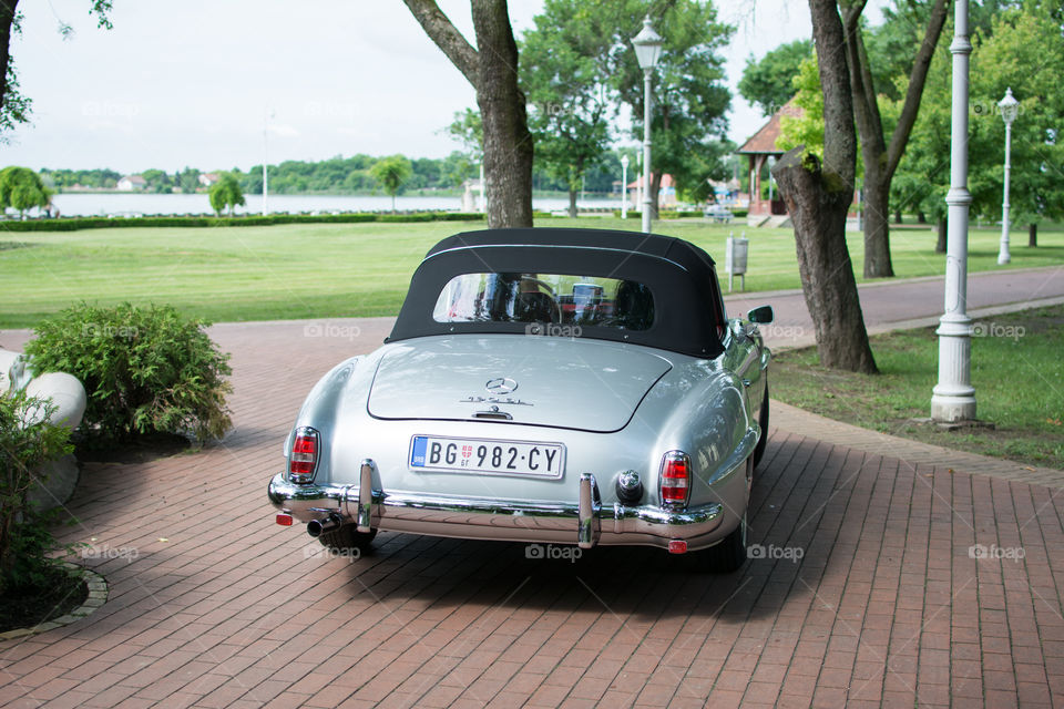 old vintage mercedes benz SL from 1962