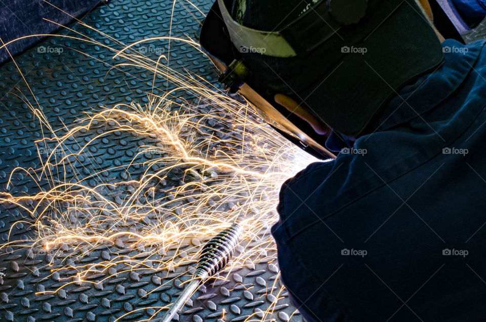 Person doing welding