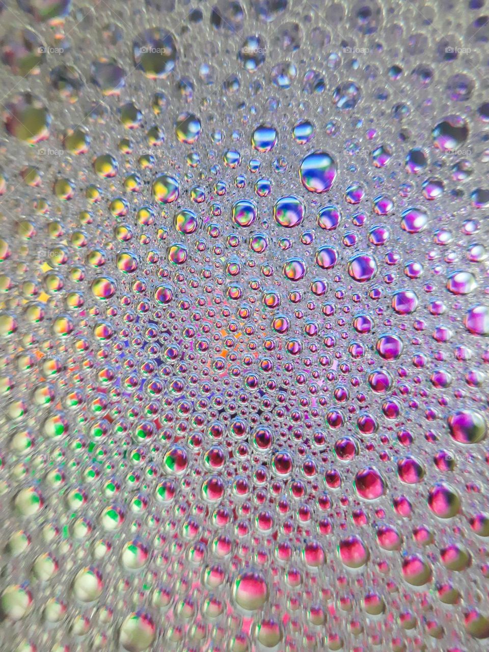 bubbles on a multi colored background