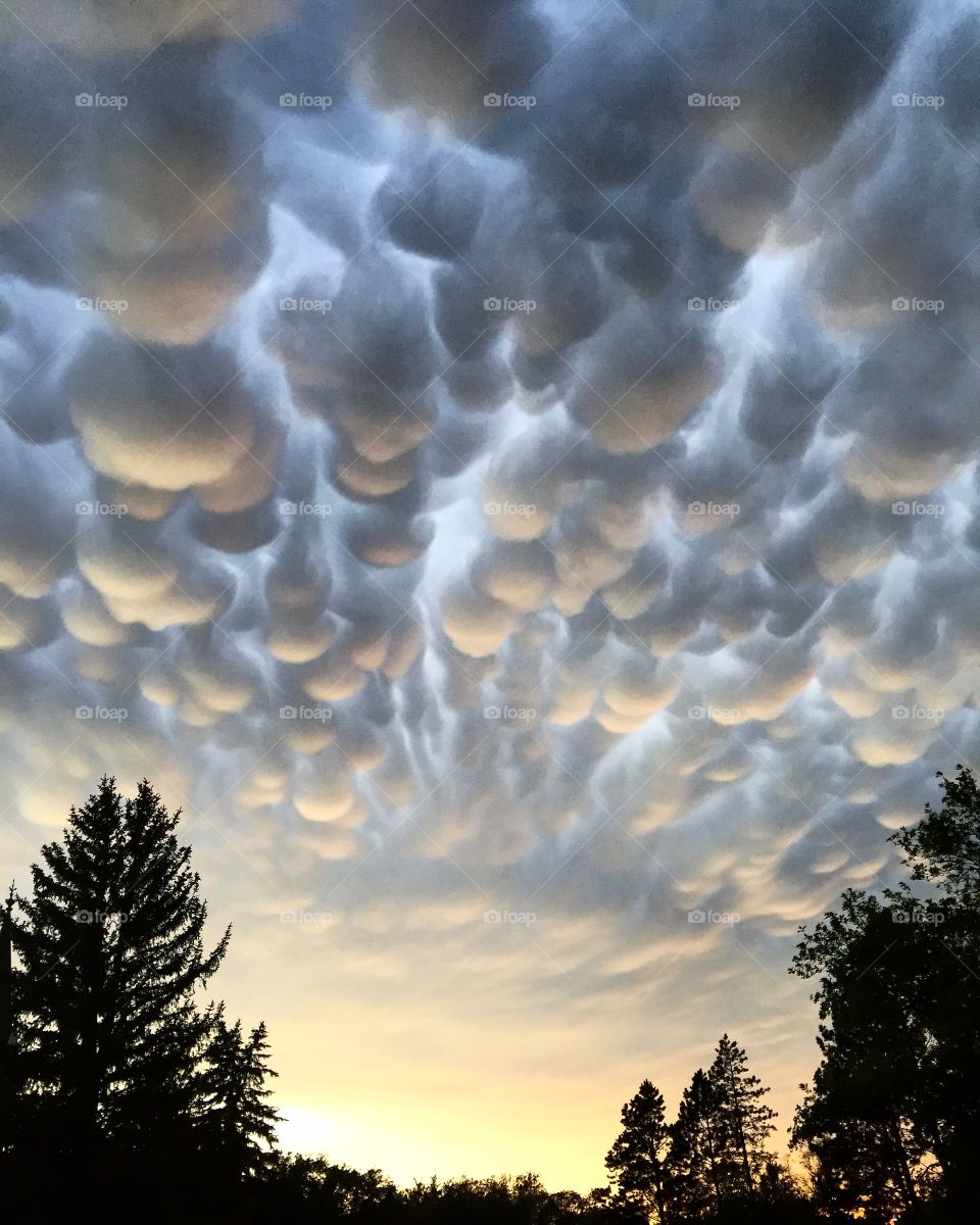 Clouds after a hail storm.