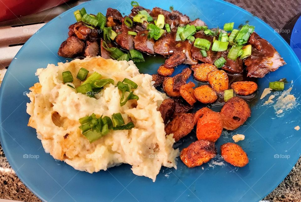 Amazing Seared steak w/demi reduction