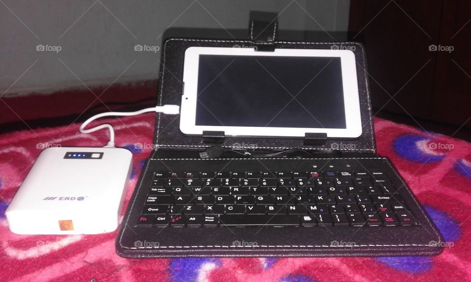 Power bank with mini laptop