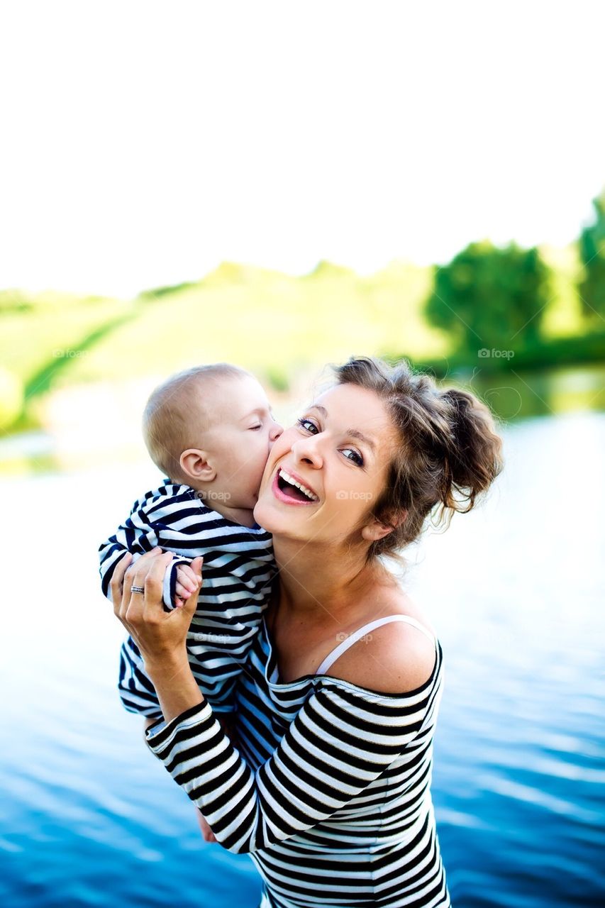 Mom with baby 