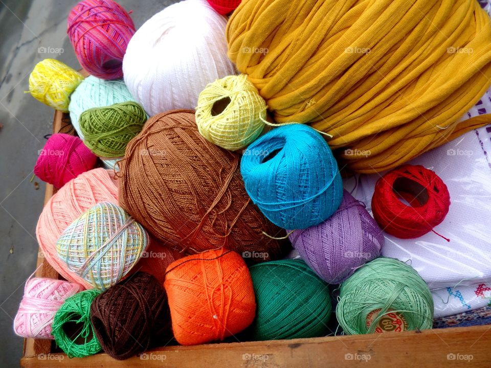 Colorful threads in abundance