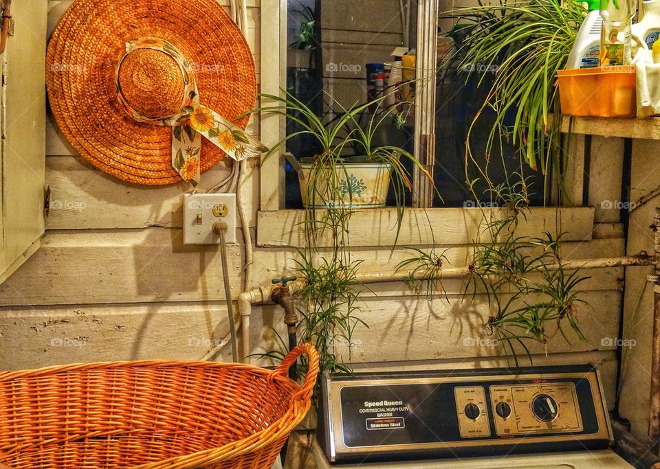 Cozy home laundry room