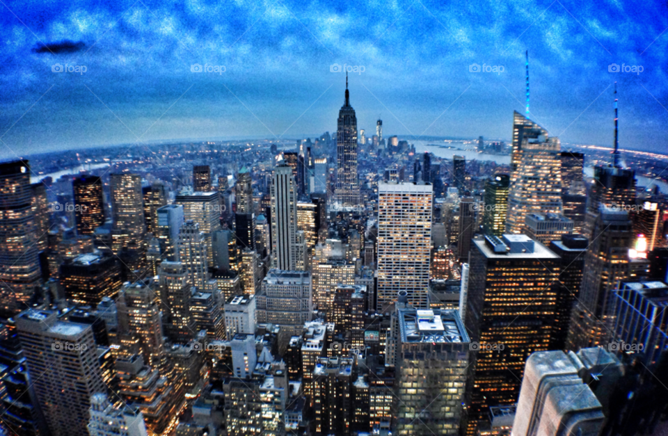 city buildings night skyline by dantvusa