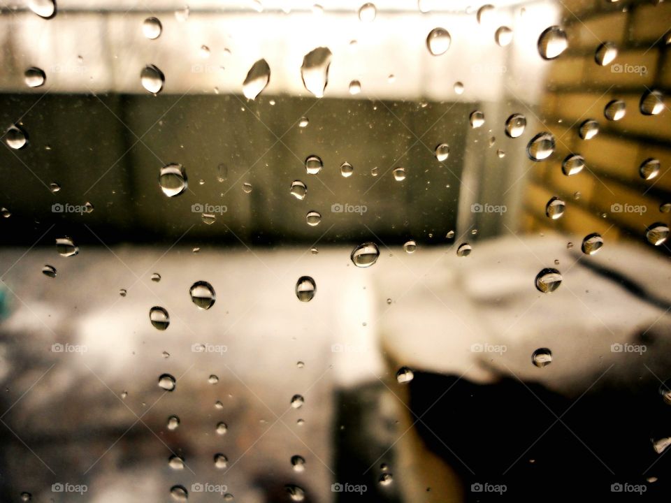 Rain, Drop, Reflection, Droplet, Wet