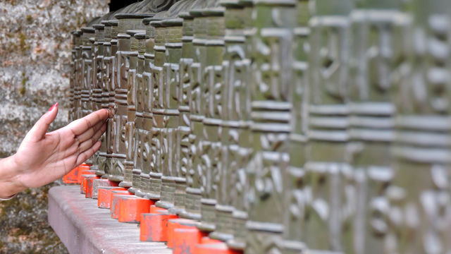 Praying wheels of monastery, Lava, India