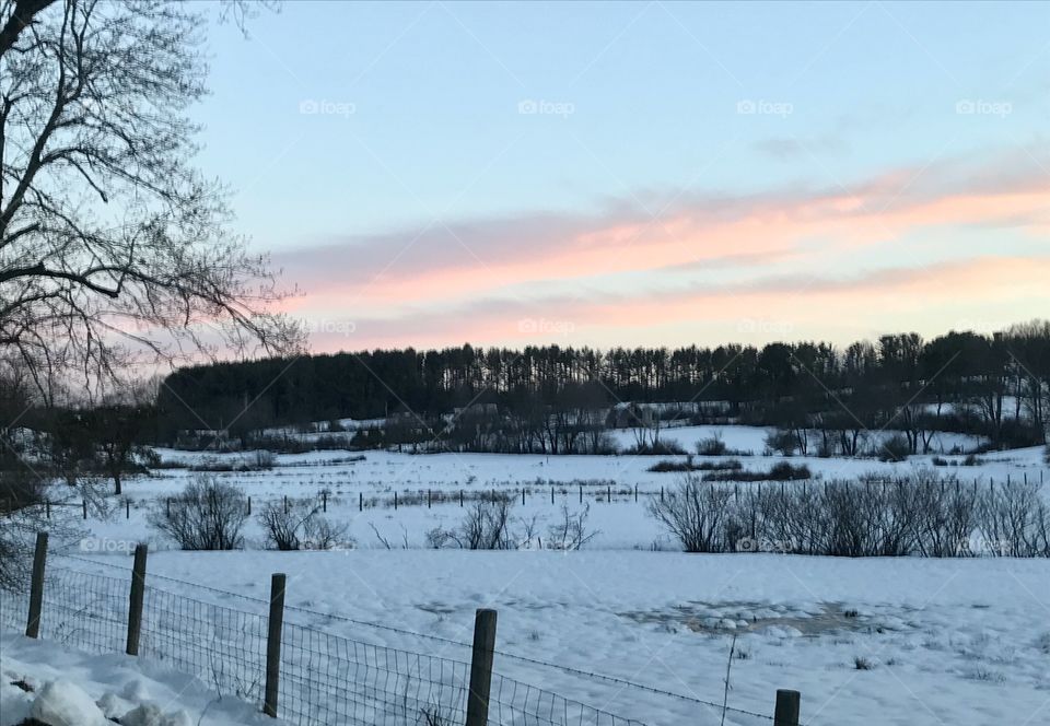 Farmland Winter Sunrise 