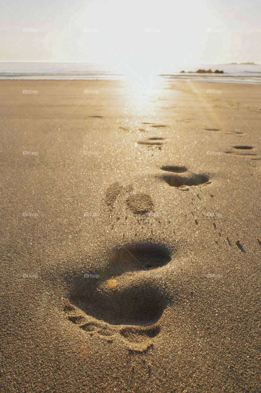 footsteps on the beach