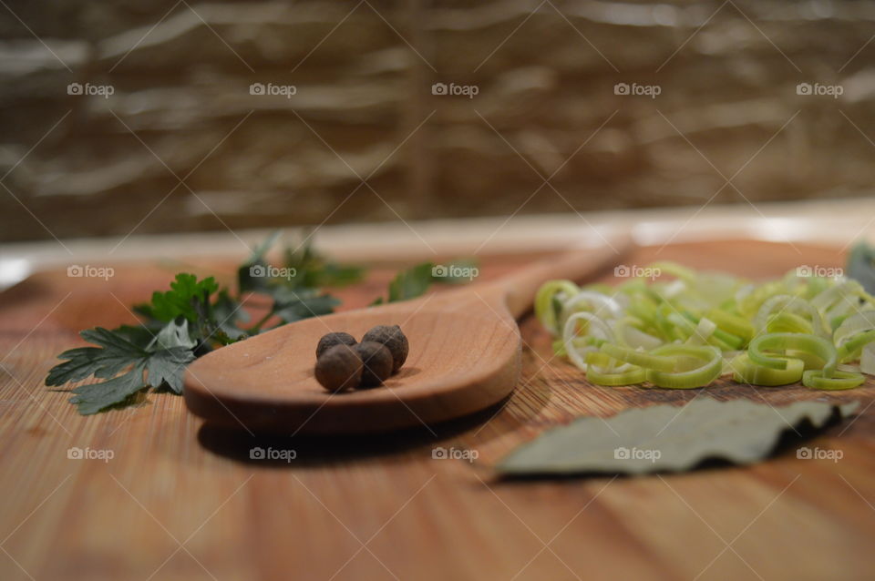 vegetables and spices to prepare a soup