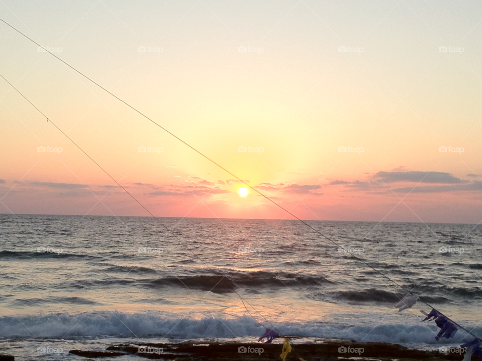 sunset sea by fatmen1