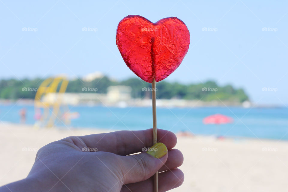 Love heart lollipop