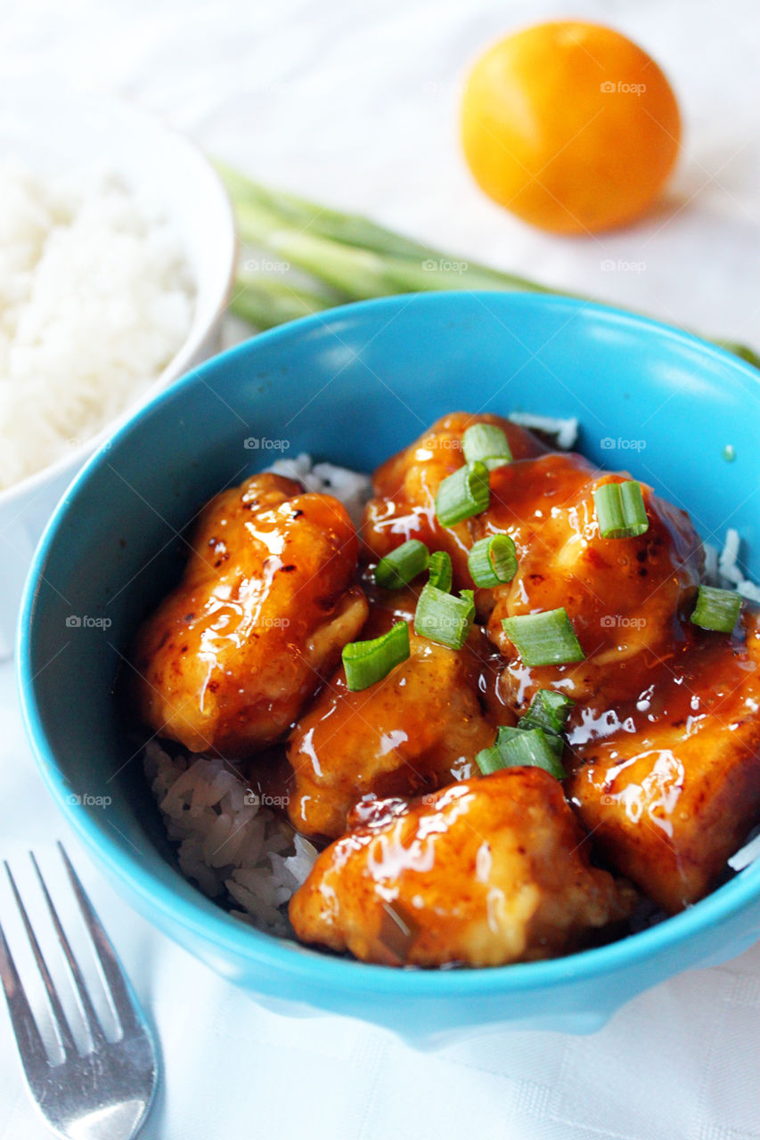 Close-up of chicken in bowl