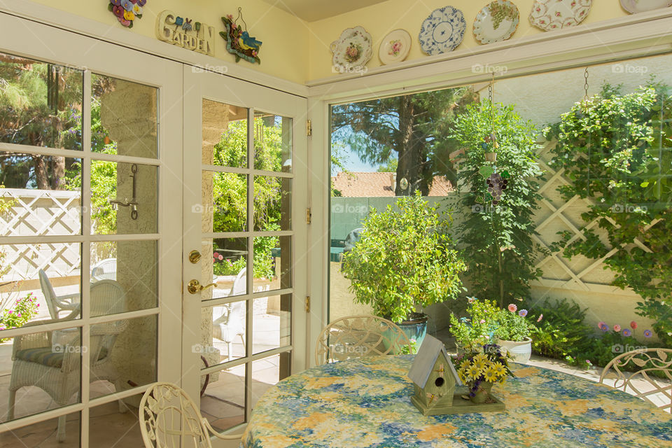 Kitchen With Garden View