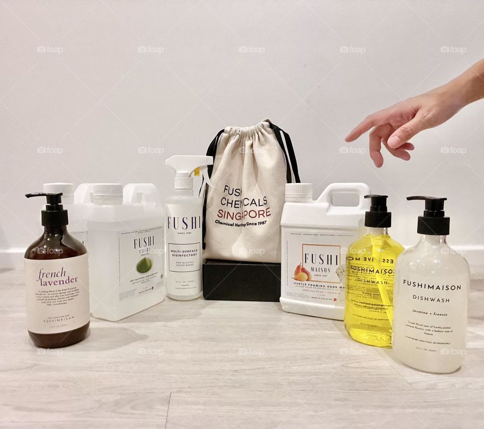 Disinfectant and hand sanitizers home cleaning essentials 