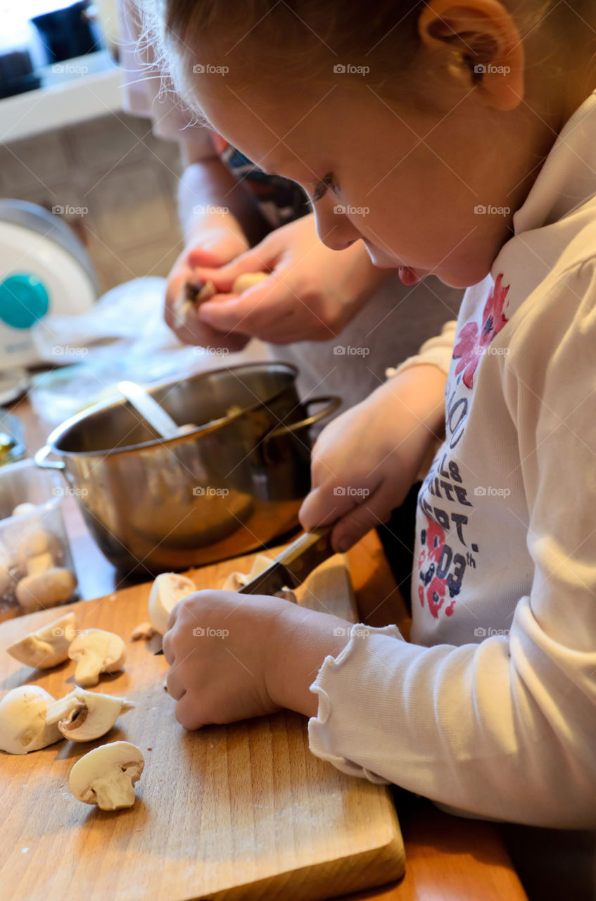 Professional in kitchen