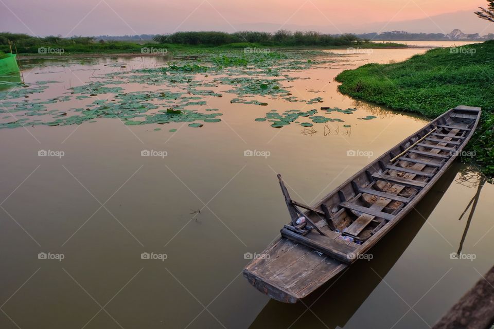 Boat sunset Thailand