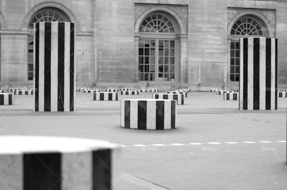 Buren columns. Buren columns in Paris