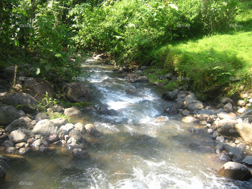 AStream next to the road in Costa Rica.
