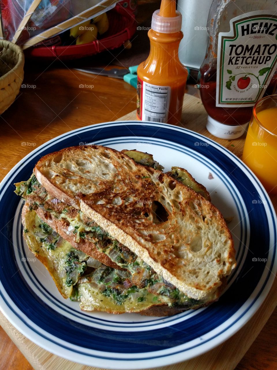 Bread and omlette, Indian style