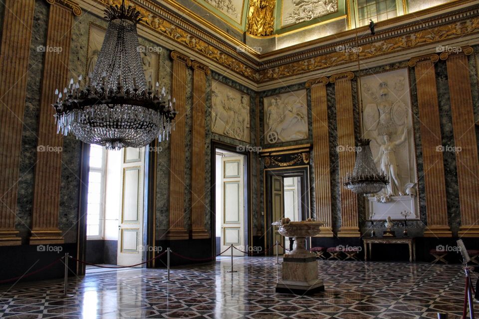 One of the many rooms in Reggia di Caserta, Italy