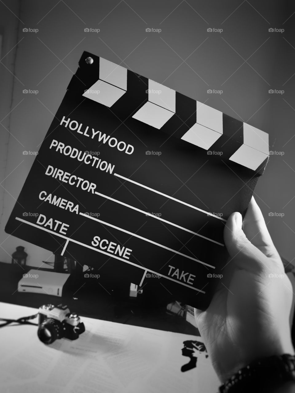 Hollywood clapboard