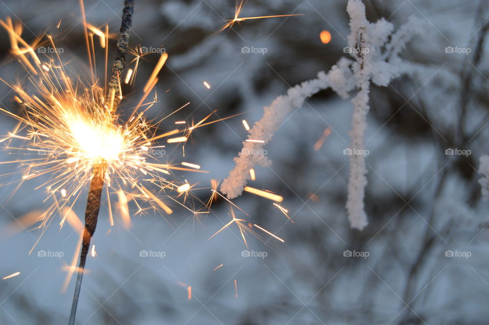 New year, Christmas, Sparkler, sparks,