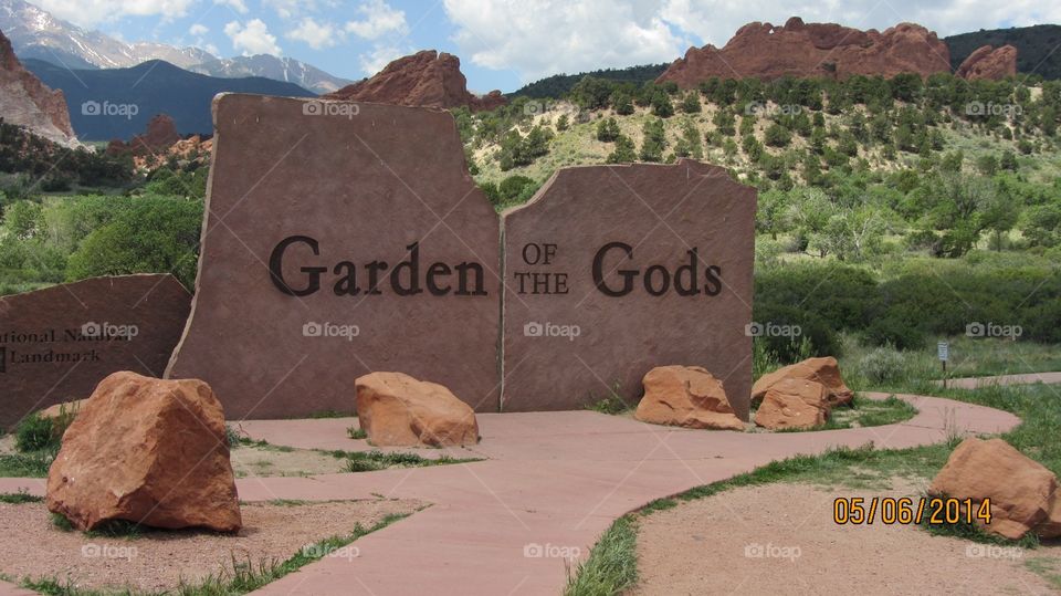 Entrance to Garden of the Gods, Colorado Springs, USA 