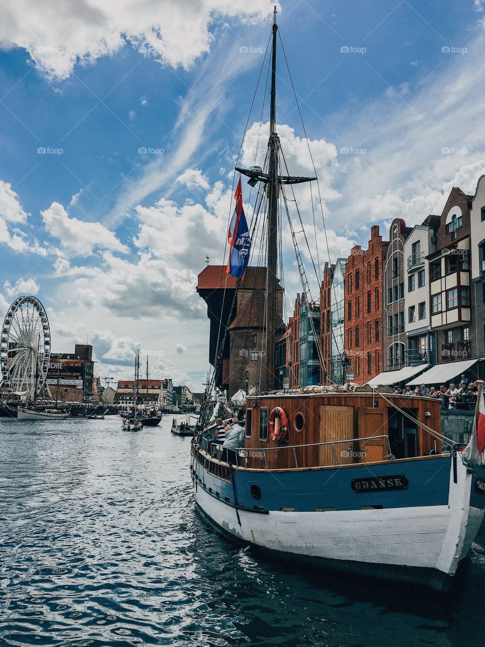 Sailing boat in Gdansk