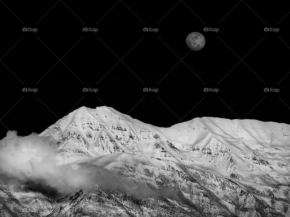 Mt. Timp and Moon