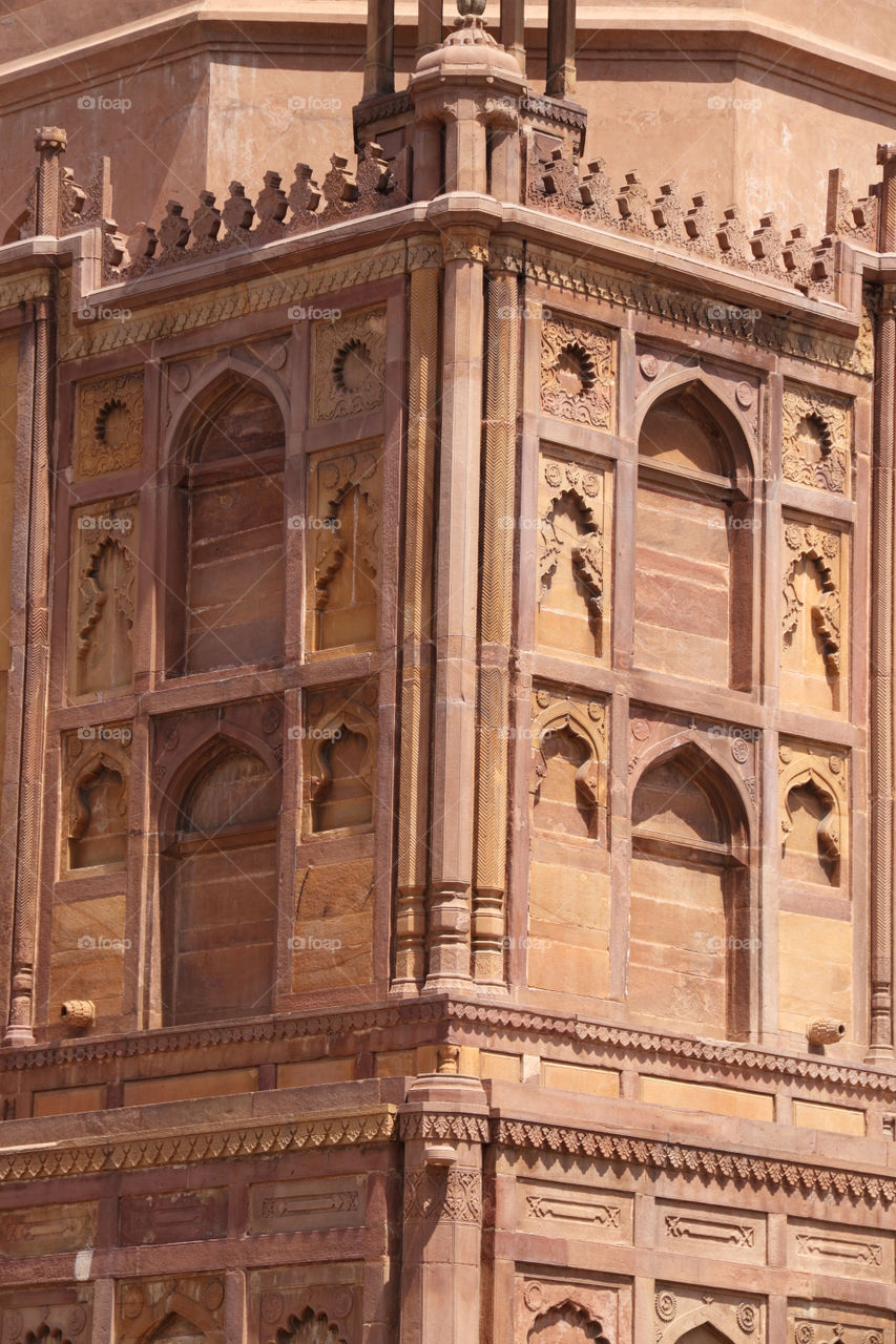 Details of an old building in khusroo Bagh, allahabad, uttar Pradesh, India