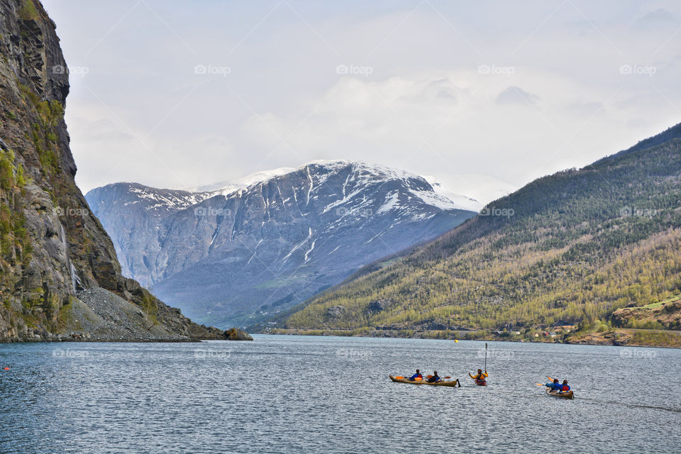 Kayaking at Flåm, Aurlandsfjord
