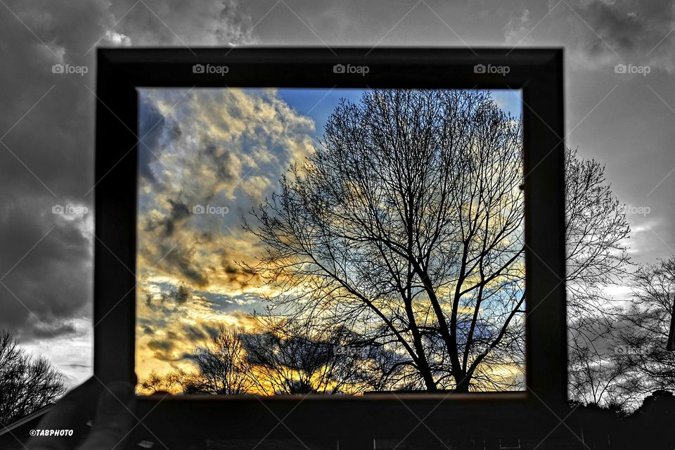 Picture Frame, Landscape, Sky, Nature, Blank