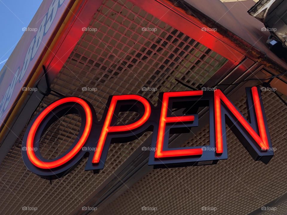 Open sign open for business 