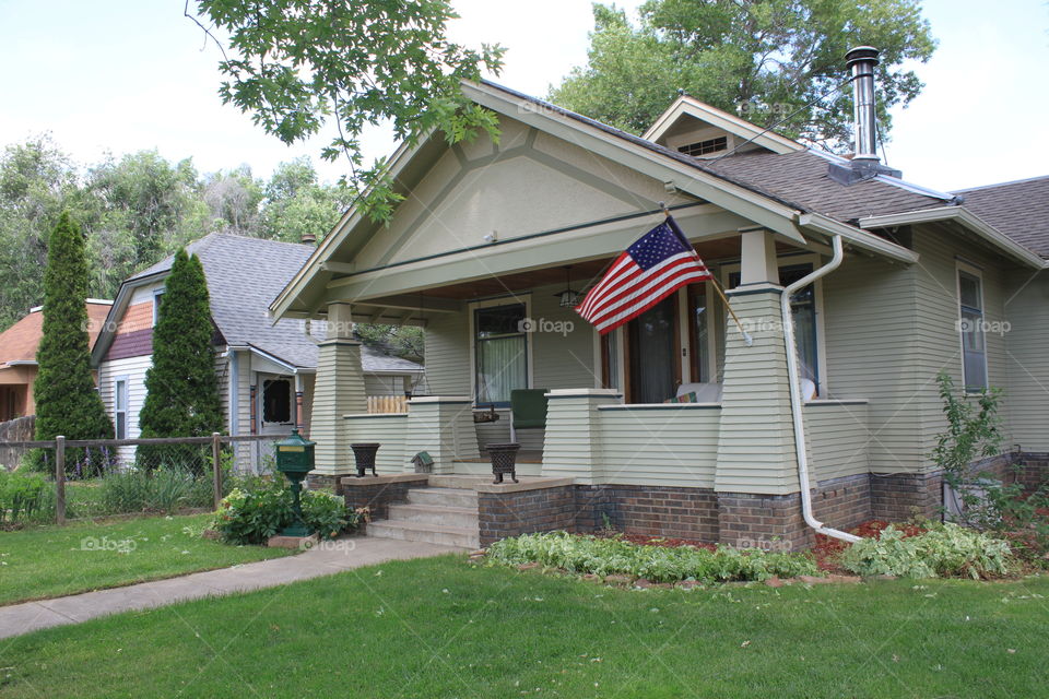 Home with flag