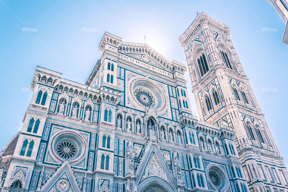 Cathedral of Florence located in the city centre. The construction was begun in 1296 in Gothic style.