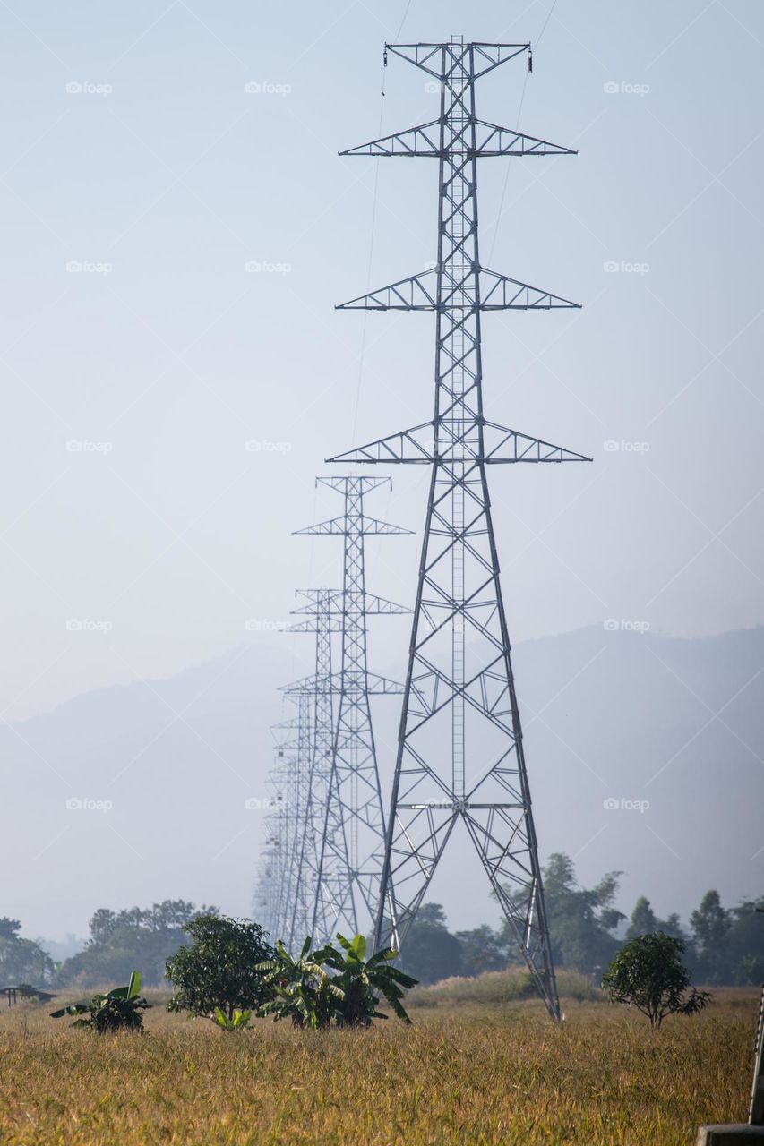high voltage transmission tower