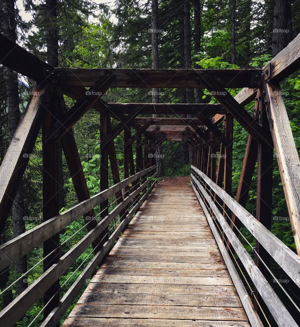 A wooden bridge 