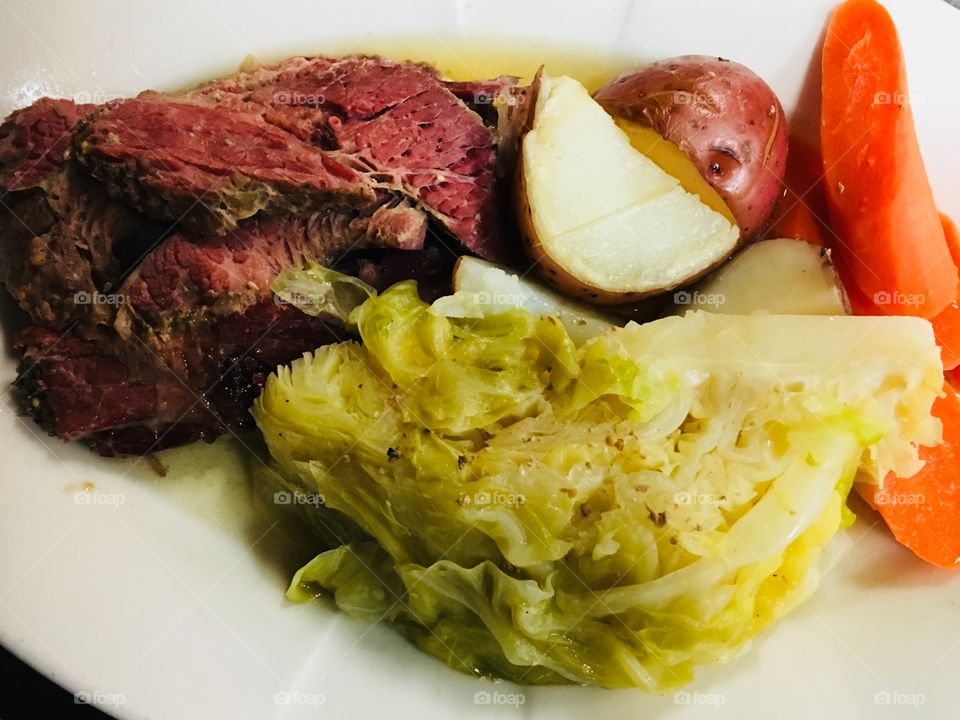 Corn beef and cabbage is so delicious 