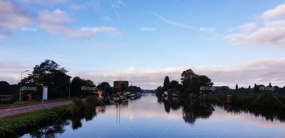 Picturesque waterside view