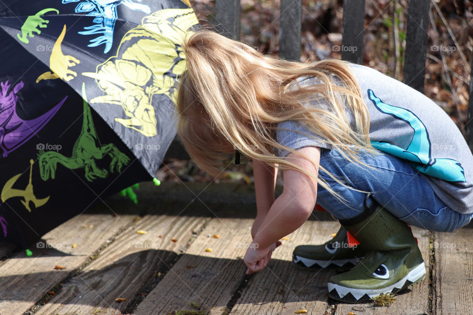 child playing outside