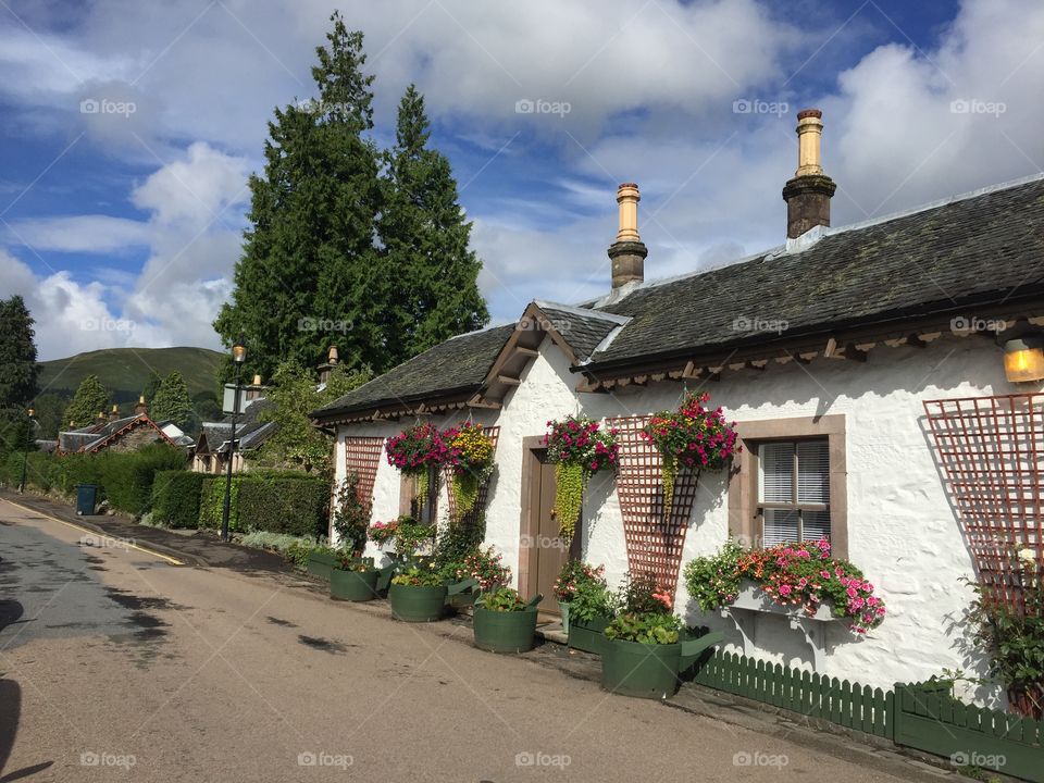 Quaint cottage in the village of Luss, Scotland 