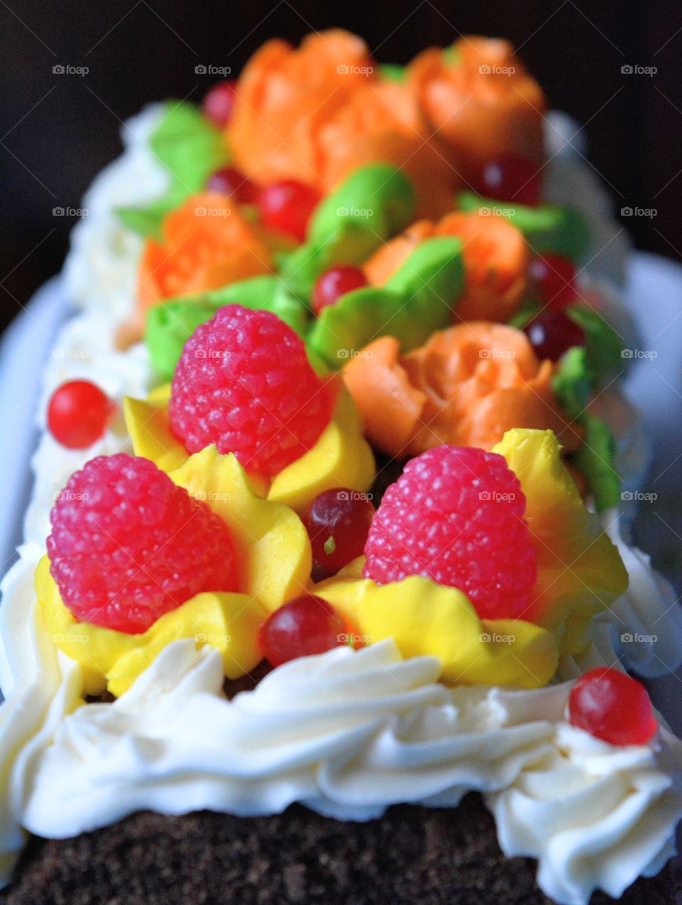 Cake with fruits