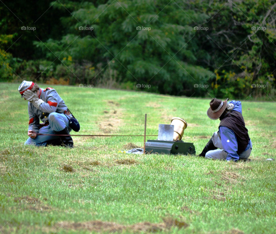 fort recover ohio forest men gun by refocusphoto