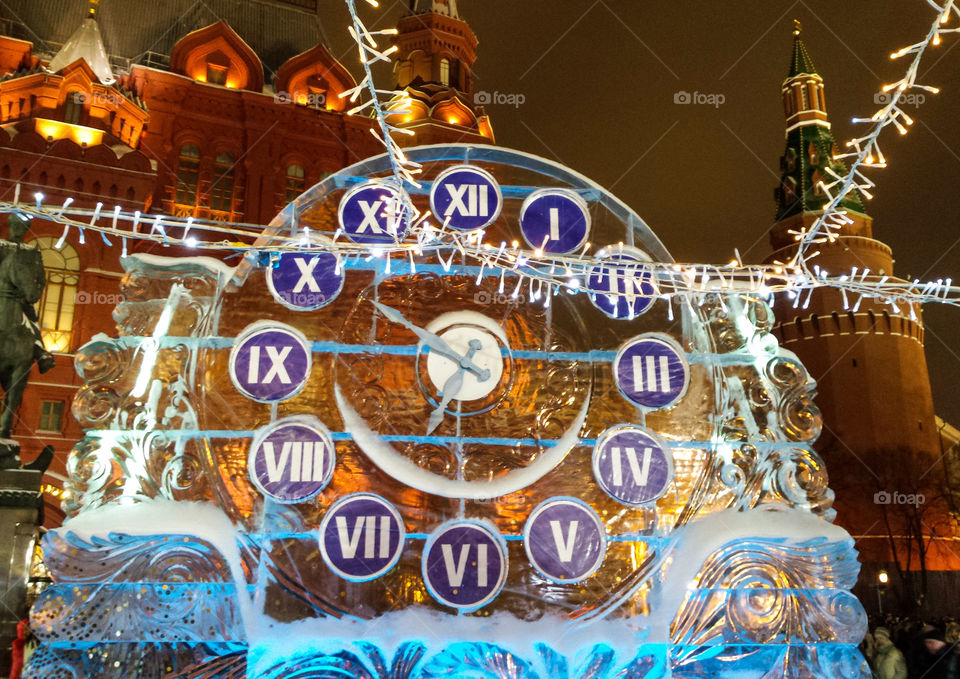 Moscow ice clock