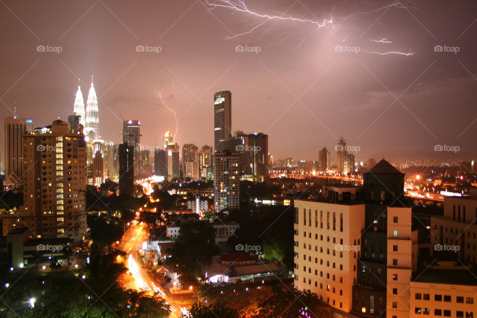 light night rain tower by nader_esk