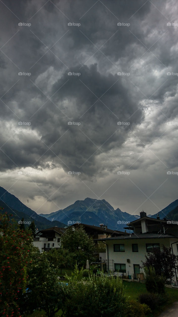 Bad weather in Alps